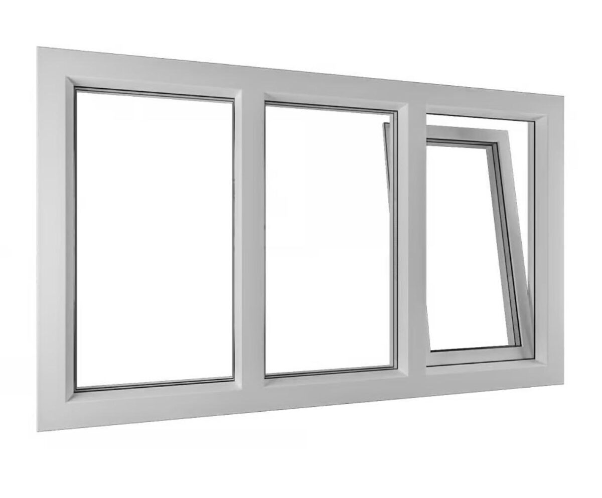 Aluminium 2-Vastglas 1-Draaikiep