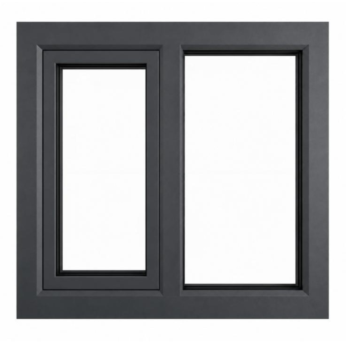 Aluminium-Links-Draaikiep-Vastglas